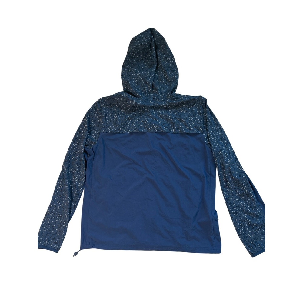 Outdoor Voices Jacket Mens Large Windbreaker Full Zip Hooded Spandex Blue View 6